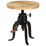vidaXL Table d'appoint 45x (45-62) cm Bois de manguier massif et fonte