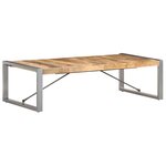 vidaXL Table basse 140x70x40 cm Bois de manguier brut