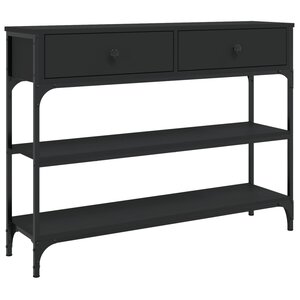 vidaXL Table console noir 100x25x75 cm bois d'ingénierie