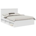 vidaXL Cadre de lit Blanc 150 x 200 cm Bois de pin massif
