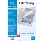 Sachet De 10 Pochettes Perforées Polypropylène Lisse Haute Qualité 9/100e - A4 - Cristal - X 10 - Exacompta