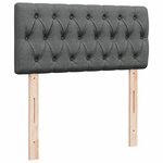vidaXL Sommier à lattes de lit et matelas Gris foncé 90x190 cm Tissu