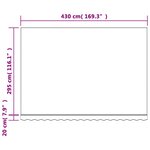 vidaXL Tissu de remplacement pour auvent rayures multicolores 4 5x3 m