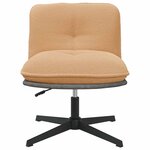 vidaXL Chaise pivotante de bureau beige bouclé comme de la laine tissu