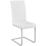 Lot de 2 chaises de salle à manger salon cuisine design blanc 1908013