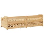 vidaXL Lit de jour avec gigogne sans matelas IRUN 90x200 cm