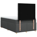 vidaXL Sommier à lattes de lit avec matelas Gris foncé 120x200cm Tissu