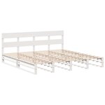 vidaXL Cadre de lit sans matelas blanc 200x200 cm bois massif de pin