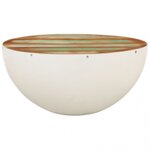 vidaXL Table basse Forme de bol Bois de récupération massif 60x60x30cm