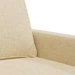 vidaXL Canapé à 2 places Crème 140 cm Tissu