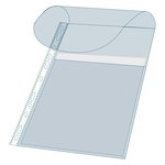 Sachet De 10 Pochettes À Soufflet Avec Rabat - Polypropylène 20/100e - A4 - Cristal - X 5 - Exacompta