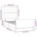vidaXL Cadre de lit sans matelas crème 90x200 cm similicuir