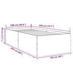 vidaXL Cadre de lit sans matelas blanc 100x200 cm