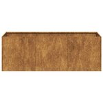 vidaXL Jardinière rouillé 120x40x40 cm acier inoxydable
