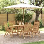 vidaXL Chaise de jardin 6 Pièces Marron 52 x 64 5 x 108 cm
