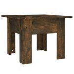 vidaXL Table basse chêne fumé 55x55x42 cm bois d'ingénierie