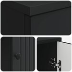 vidaXL Bureau avec étagère Noir 142 5 x 50 x 75 cm Bois d'ingénierie