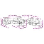vidaXL Ensemble de canapés d'extérieur 9 pc Blanc et crème Polyester