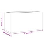 vidaXL Jardinière argenté 62x30x29 cm acier galvanisé