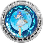 Pièce de monnaie en Argent 5 Cedis g 31.1 (1 oz) Millésime 2025 Anime Zodiac AQUARIUS