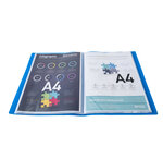Protège-documents En Polypropylène Souple Opak 200 Vues - A4 - Bleu Clair - X 8 - Exacompta