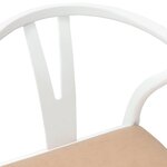 vidaXL Chaise de salle à manger 2 Pièces Blanc et marron
