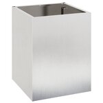vidaXL Cache-pot de jardin Argenté 50 x 32 x 40 cm Acier inoxydable