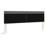 vidaXL Tête de lit LED Gris 200 cm Cuir synthétique
