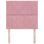 vidaXL Tête de lit Montage mural Géométrique Rose 100 cm Velours
