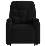 vidaXL Fauteuil inclinable de massage électrique Noir Tissu
