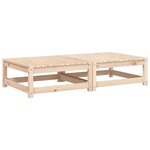 vidaXL Repose-pieds de jardin avec coussins lot de 2 bois pin massif