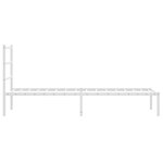 vidaXL Cadre de lit métal sans matelas avec tête de lit blanc 75x190cm