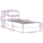 vidaXL Lit bibliothèque sans matelas 90x200 cm bois de pin massif