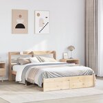 vidaXL Cadre de lit avec tête de lit sans matelas 160x200 cm