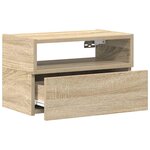 vidaXL Tables de chevet murales 2 Pièces chêne sonoma 45x26x28 5 cm