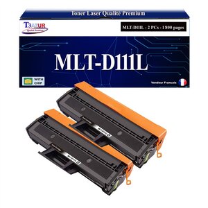 T3AZUR - 2x Toners compatibles avec Samsung MLT-D111L MLT-D111S D111S pour Samsung Xpress M2070W M2070W M2026W M2070FW M2026 M2022W M2022 M2020 M2020W M2021 M2071