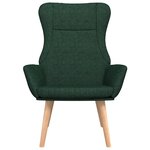 vidaXL Chaise de relaxation Vert foncé Tissu