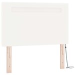 vidaXL Lit à ressorts avec matelas Blanc 100 x 200 cm Simili cuir