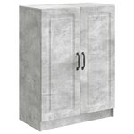 vidaXL Buffet Gris béton 66 x 34 5 x 87 cm Bois d'ingénierie