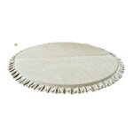 Tapis de jeu pliable en velours 105 rond crème