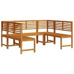 vidaXL Ensemble de banc de jardin 5 Pièces Marron Bois d'acacia massif