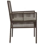 vidaXL Chaise de jardin 2 Pièces Marron 53 x 60 x 85cm polyrotin