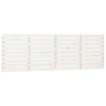 vidaXL Tête de lit murale Blanc 206x3x63 cm Bois massif de pin