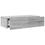 vidaXL Étagère murale avec tiroirs sonoma gris bois d'ingénierie