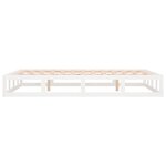vidaXL Cadre de lit sans matelas blanc 120x190 cm bois massif