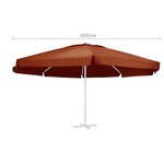vidaXL Tissu de remplacement de parasol d'extérieur Terre cuite 610 cm