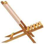 vidaXL Chaises de jardin pliantes lot de 6 beige tissu et bois massif
