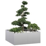 vidaXL Jardinière 100x100x40 cm acier galvanisé