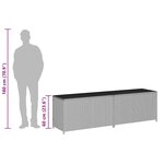 vidaXL Boîte de rangement de jardin résine tressée 200x50x60 cm marron
