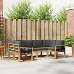vidaXL Ensemble de canapés d'extérieur 6 Pièces Blanc et anthracite